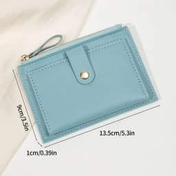 Minimalist and Fashionable Women's Short Card Bag Ultra-Thin Mini PU Leather Zero Wallet Women's Credit Card Holder Wallet