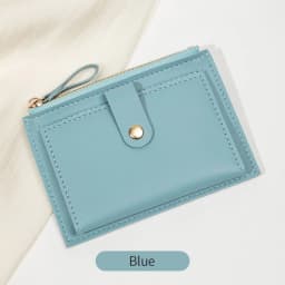 Minimalist and Fashionable Women's Short Card Bag Ultra-Thin Mini PU Leather Zero Wallet Women's Credit Card Holder Wallet