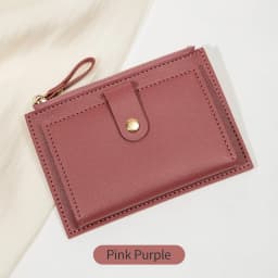 Minimalist and Fashionable Women's Short Card Bag Ultra-Thin Mini PU Leather Zero Wallet Women's Credit Card Holder Wallet