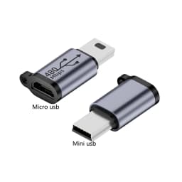 TypeCFemale to Mini USB/Type C/ios Female to Micro USB/Micro USB Female to Type C/Micro USB Female to Mini USB Connector Adapter