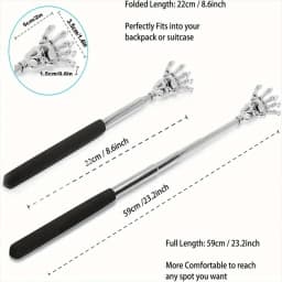 Compact Telescopic Back Massager – Portable Extendable Stainless Steel, Ideal Birthday Gift & Christmas Stocking Stuffer for Sen