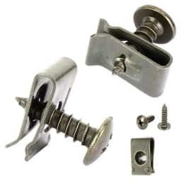 100Pcs-10Pc Mixed Car Metal Screw Tapping Fastener Clip U-Type Clip with Screw Anti-rust Protection Clip Screw Buckle Iron Sheet