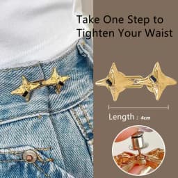 Temperament Four Pointed Star Waist Tightening Tool, Adjustable Waist Buckle, Fashionable Jeans, Fixed Waist Buckle
