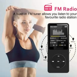 Bluetooth-compatible Mp3 Music Player Lossless Portable Fm Radio External Ultra-thin Student Sports Walkman Mp3 Player Recorder