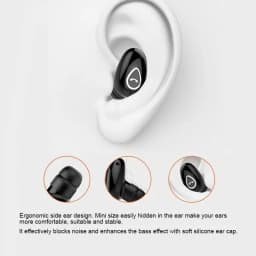 Mini Invisible Earphones Bluetooth 5.0 Wireless Headphones Hands Free Sports In-Ear Earbuds HiFi Music Gaming Headset with Mic