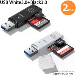 2-in-1 Multi Functional USB 3.0 Card ReaderMiniSD TFMemoryCardReaderUSBFlashDrive CardreaderAdapter For PCLaptops Accessories