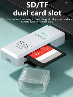 2-in-1 Multi Functional USB 3.0 Card ReaderMiniSD TFMemoryCardReaderUSBFlashDrive CardreaderAdapter For PCLaptops Accessories