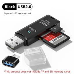 2-in-1 Multi Functional USB 3.0 Card ReaderMiniSD TFMemoryCardReaderUSBFlashDrive CardreaderAdapter For PCLaptops Accessories