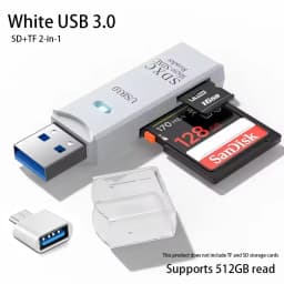 2-in-1 Multi Functional USB 3.0 Card ReaderMiniSD TFMemoryCardReaderUSBFlashDrive CardreaderAdapter For PCLaptops Accessories