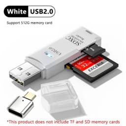 2-in-1 Multi Functional USB 3.0 Card ReaderMiniSD TFMemoryCardReaderUSBFlashDrive CardreaderAdapter For PCLaptops Accessories