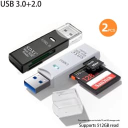 2-in-1 Multi Functional USB 3.0 Card ReaderMiniSD TFMemoryCardReaderUSBFlashDrive CardreaderAdapter For PCLaptops Accessories