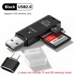 2-in-1 Multi Functional USB 3.0 Card ReaderMiniSD TFMemoryCardReaderUSBFlashDrive CardreaderAdapter For PCLaptops Accessories