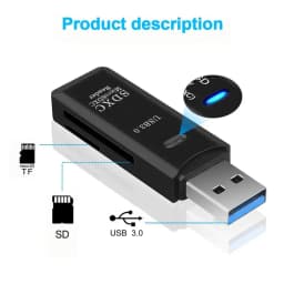 2-in-1 Multi Functional USB 3.0 Card ReaderMiniSD TFMemoryCardReaderUSBFlashDrive CardreaderAdapter For PCLaptops Accessories