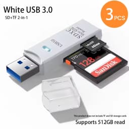 2-in-1 Multi Functional USB 3.0 Card ReaderMiniSD TFMemoryCardReaderUSBFlashDrive CardreaderAdapter For PCLaptops Accessories