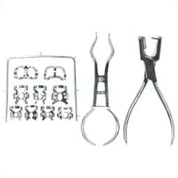 AG Dentistry Dam Hole Puncher Set With Leather Bag Pliers For Dentist Perforator Rubber Orthodontic Dental Tools Dam Clip