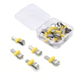 AG 20pcs/Box Dental Forming Sheet Orthodontic Sectional Contoured Metal Matrice Dentistry Matrix Bands Automatrix Locker