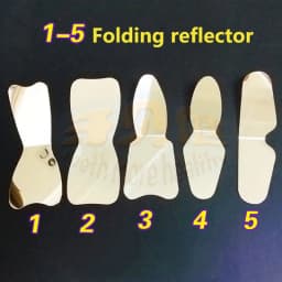 1pc Dental Folding stainless steel Reflector Orthodontic Fold Mirrors Double Sided Photography Reflector Dentist Mirror clinic