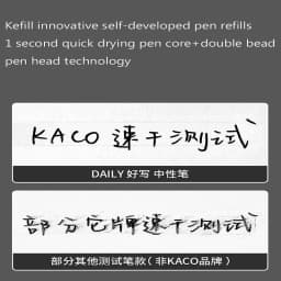 KACO DAILY Gel Pen Office Stationery Push Type 0.5mm Black Ink Double Bead Pen Head Metal Pen Clip Writing Smooth And Fast Dry