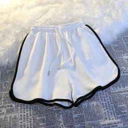 S-3XL Black Striped Shorts Women Oversized White Wide Leg Shorts Summer Korean Fashion High Waist Baggy Sports Short Pants New