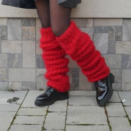 Women Mohair Leg Warmers Winter Warm Open Toe Leg Warmers for Party Sports Casual Socks