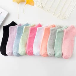 10/20 Pairs Women' s Candy Colors Ankle Socks Invisible Black And White Breathable Sports Socks For Ladies Girls