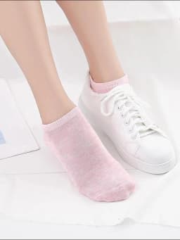 10/20 Pairs Women' s Candy Colors Ankle Socks Invisible Black And White Breathable Sports Socks For Ladies Girls