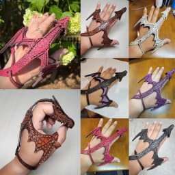 Hot Leather Dragon Glove Gift Braided Retro Bracelet Wristband Wrap Adjustable Hand Dragon Mittens Men