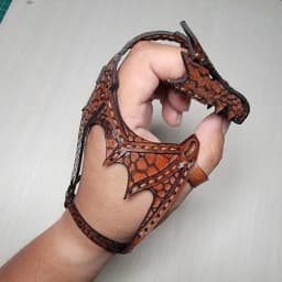 Hot Leather Dragon Glove Gift Braided Retro Bracelet Wristband Wrap Adjustable Hand Dragon Mittens Men