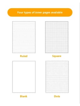 A5 Coil Notebook Lined Dots Blank Grid Paper Journal Book For School Office Supplies Stationery