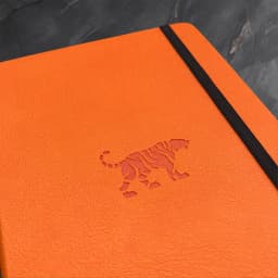 BUKE Tiger Dotted Journal, 160gsm Thick Paper Dot Grid Notebook 160 Pages Numbered, 5*5mm DOT-GRID Layouts