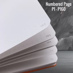 BUKE Tiger Dotted Journal, 160gsm Thick Paper Dot Grid Notebook 160 Pages Numbered, 5*5mm DOT-GRID Layouts