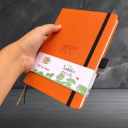 BUKE Tiger Dotted Journal, 160gsm Thick Paper Dot Grid Notebook 160 Pages Numbered, 5*5mm DOT-GRID Layouts