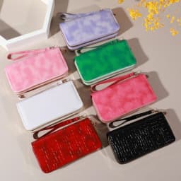 Chic Vintage Double Layer Clutch Wallet - Retro Zipper Coin Purse & Wristlet - Fashionable Womens Accessory with Secure Storage