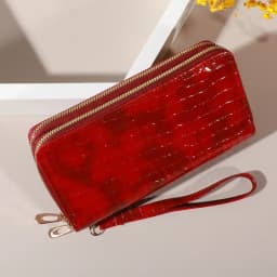 Chic Vintage Double Layer Clutch Wallet - Retro Zipper Coin Purse & Wristlet - Fashionable Womens Accessory with Secure Storage