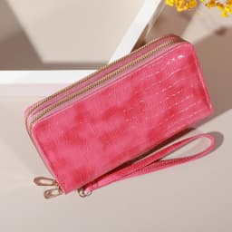 Chic Vintage Double Layer Clutch Wallet - Retro Zipper Coin Purse & Wristlet - Fashionable Womens Accessory with Secure Storage