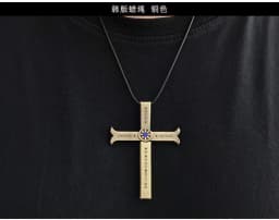 Anime Cosplay Cool Cross Blade Shape Zinc Alloy Chain for Costume and Collection Trendy Gift