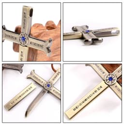 Anime Cosplay Cool Cross Blade Shape Zinc Alloy Chain for Costume and Collection Trendy Gift