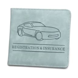 Car Registration,Driver's License and Insurance Card Holder - Leather Vehicle Glove Box Automobile Documents Paperwork Organizer