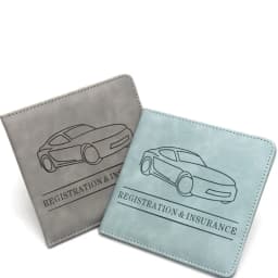 Car Registration,Driver's License and Insurance Card Holder - Leather Vehicle Glove Box Automobile Documents Paperwork Organizer