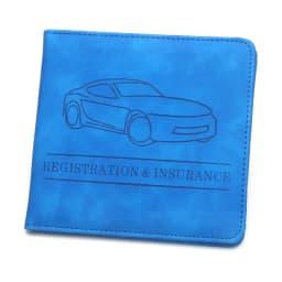 Car Registration,Driver's License and Insurance Card Holder - Leather Vehicle Glove Box Automobile Documents Paperwork Organizer