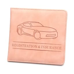 Car Registration,Driver's License and Insurance Card Holder - Leather Vehicle Glove Box Automobile Documents Paperwork Organizer