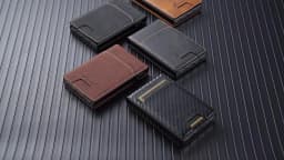 SUTENI Wallet For Men Magnetic Card Holder Wallet Leather Holder Bracket Pressing the Button Automatically Ejects the Card