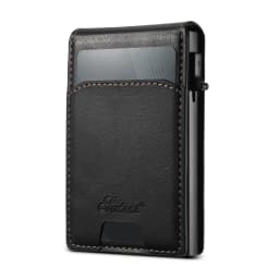 SUTENI Wallet For Men Magnetic Card Holder Wallet Leather Holder Bracket Pressing the Button Automatically Ejects the Card