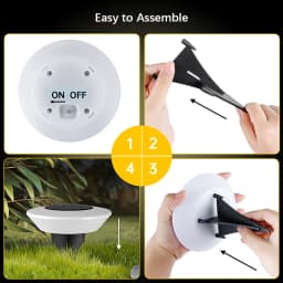 1/4Pack Solar Ground Lights,14LED Waterproof Outdoor Landscape Light, LED Lawn Lamp, for Garden Pathway Yard Deck Camping Decor