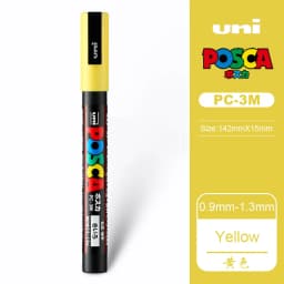 UNI PC 1M/3M/5M Posca Paint Marker Pen All Colors Water-based Pen Japan Mitsubishi Stationery DIY Painting Graffiti Art Supplies