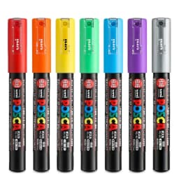 UNI PC 1M/3M/5M Posca Paint Marker Pen All Colors Water-based Pen Japan Mitsubishi Stationery DIY Painting Graffiti Art Supplies