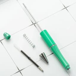 1pcs pen +6pcs Creative DIY Plastic Beaded Ballpoint Pen Printable Logo Cose Per La Scuola Pens for Writing Office Supplies