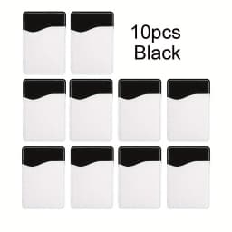 5/10pcs Sublimation Blanks Phone Wallet, PU Leather Phone Card Holder for Back of Phone, DIY Credit Card Pocket for Phone Case