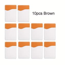 5/10pcs Sublimation Blanks Phone Wallet, PU Leather Phone Card Holder for Back of Phone, DIY Credit Card Pocket for Phone Case