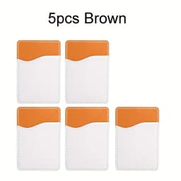 5/10pcs Sublimation Blanks Phone Wallet, PU Leather Phone Card Holder for Back of Phone, DIY Credit Card Pocket for Phone Case